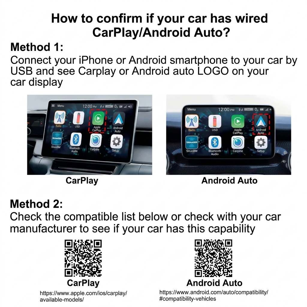 MiniPlay™ - 2 in 1 Wireless CarPlay & Android Auto